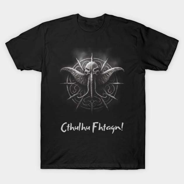 Old Once Cthulhu Ftaghn God T-Shirt by SzlagRPG